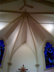 Church Ceiling - plasterwork by Avalance Plastering of CT