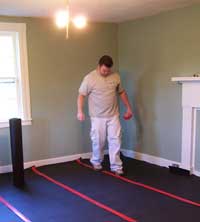 Plastering - floor protection